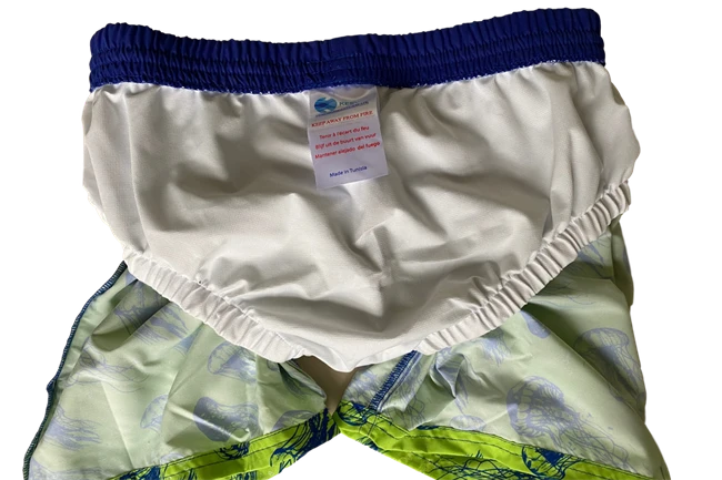 Inkontinens badebukser blå/grøn Kesvir